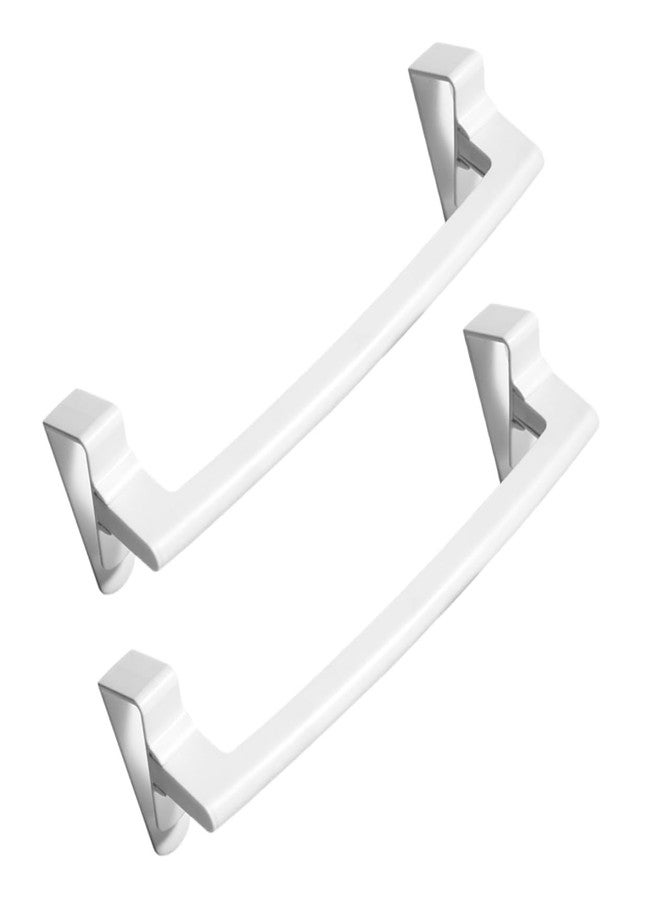 Yardenfun 2pcs Over Door Rack Over The Cabinet Rack Towel Holder Towel Hanger Over Cabinet Rack No Drill Towel Bar Cabinet Rack for Hanging Buckle Towel Bar Towel Rack Organizer White Abs - Image 1